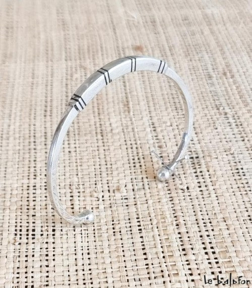 Touareg semi open rigid band bracelet