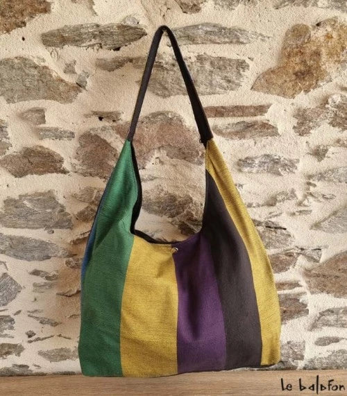 Sac Hobo en pagne tissé Manjak "Sira"