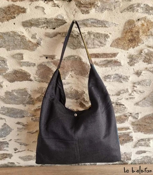 Sac Hobo en pagne tissé Manjak "Sira"